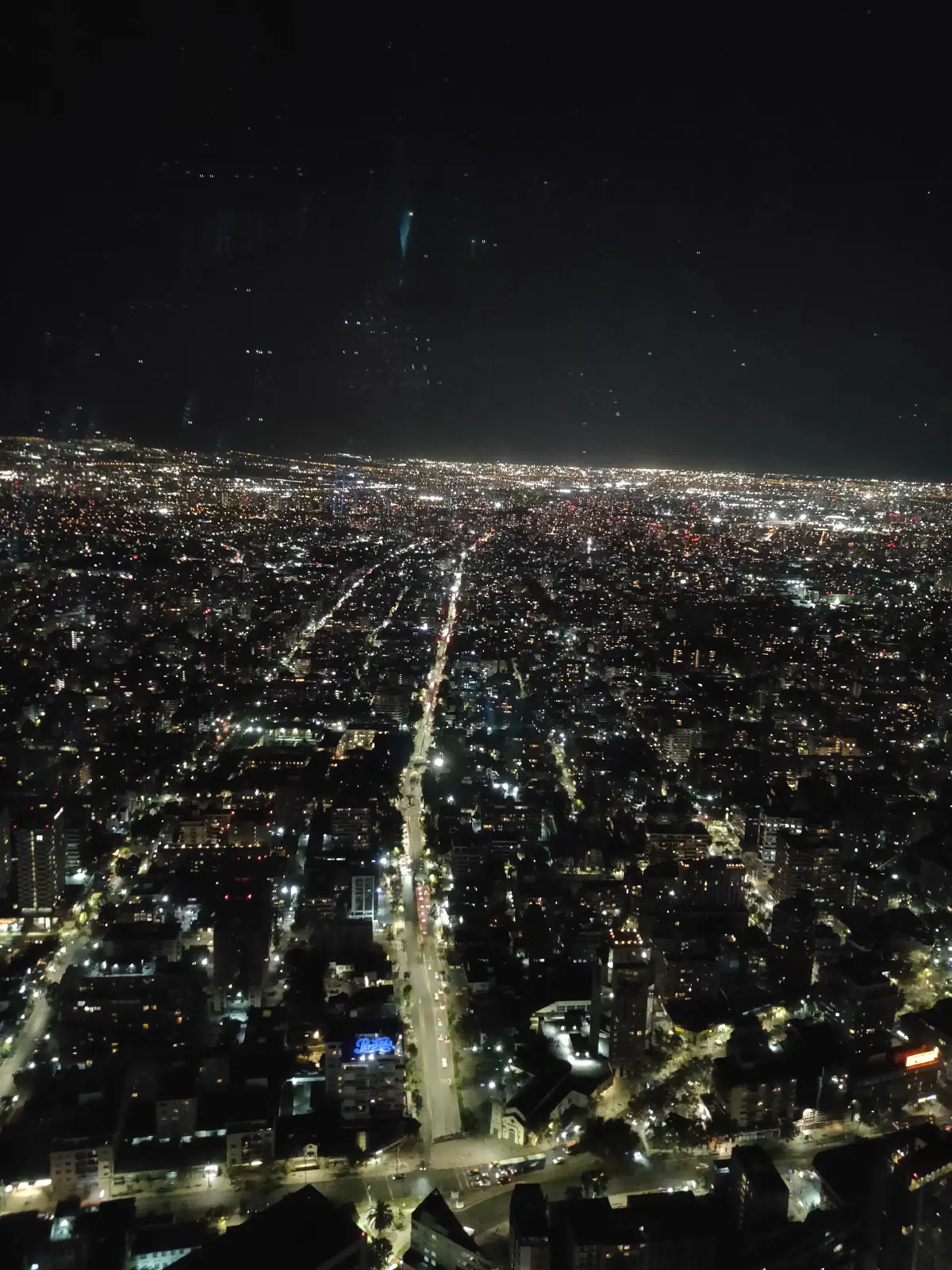 展望台から見たサンティアゴの夜景